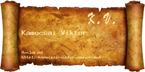 Kamocsai Viktor névjegykártya